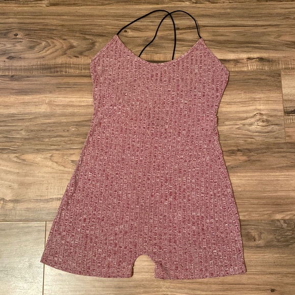 SHEIN Pants - SHEIN ~ Maroon Fitted Romper